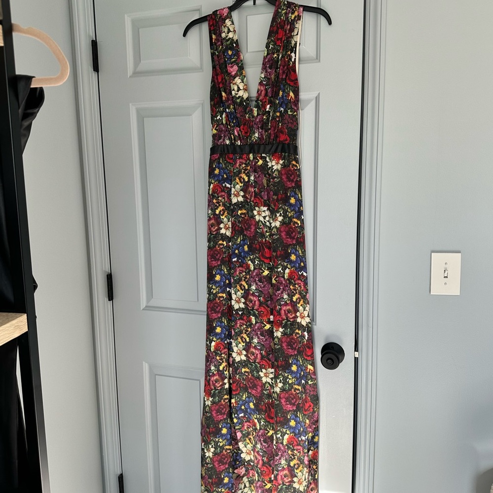 Alice + Olivia Multicolor Floral Maxi Dress